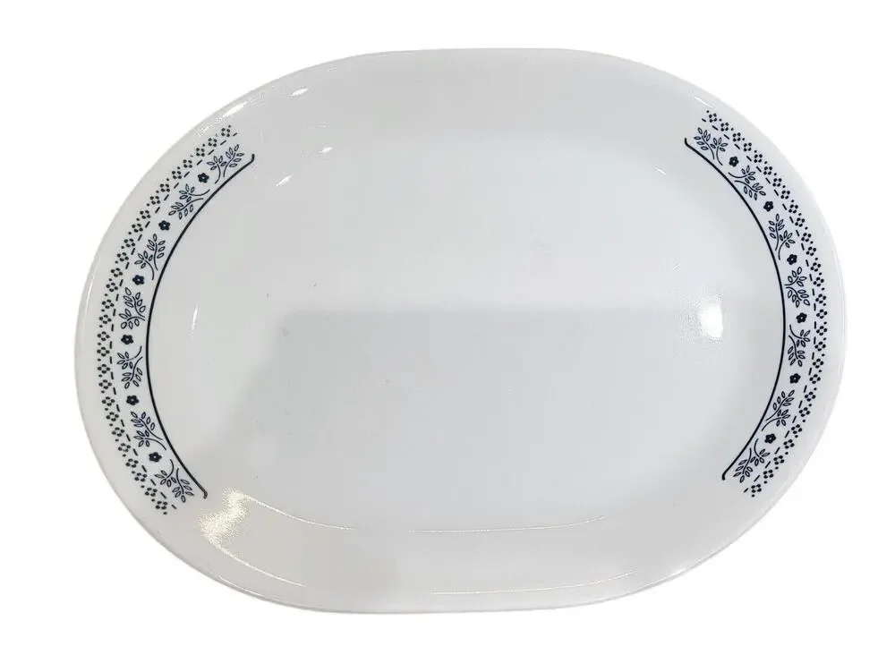 Vintage Corelle Platter Oval Serving USA Floral